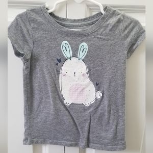 Cat & Jack Gray Shirt with Bunny
